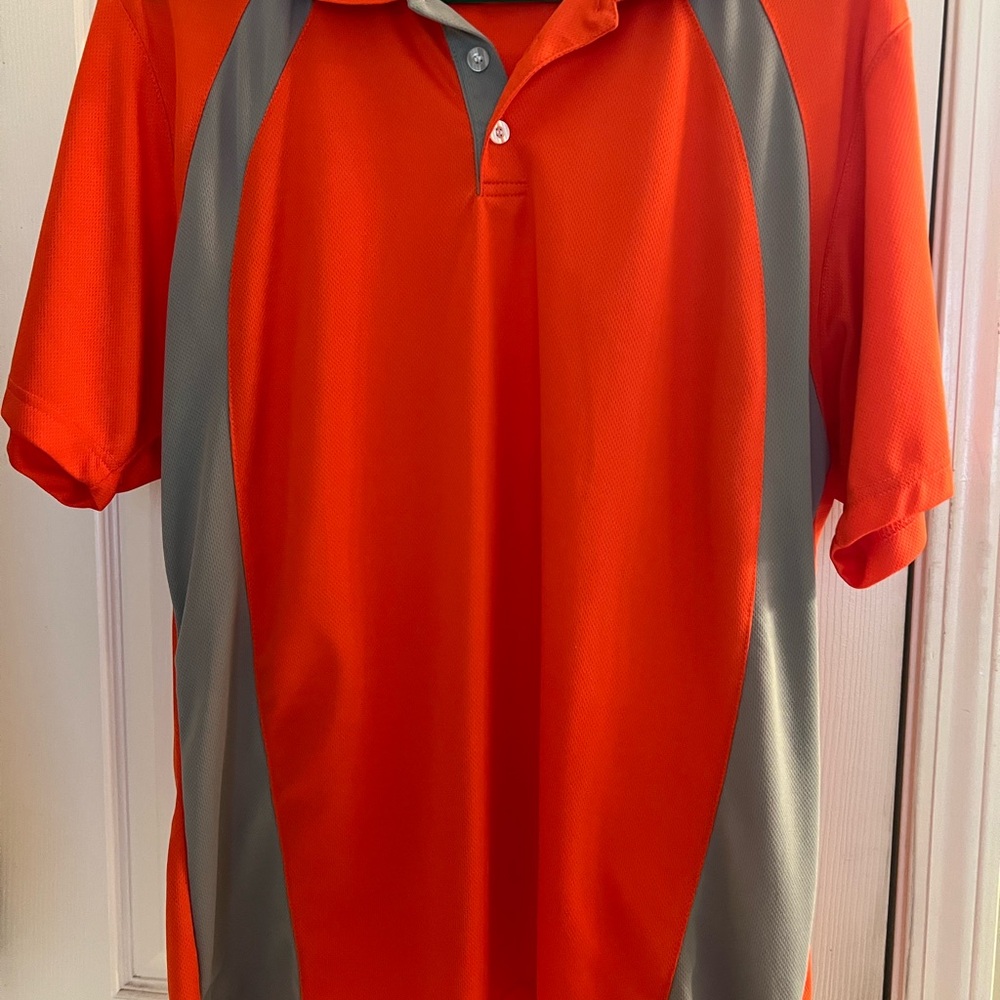 PBX Pro Dry fit Orange/Gray Men's Polo Shirt